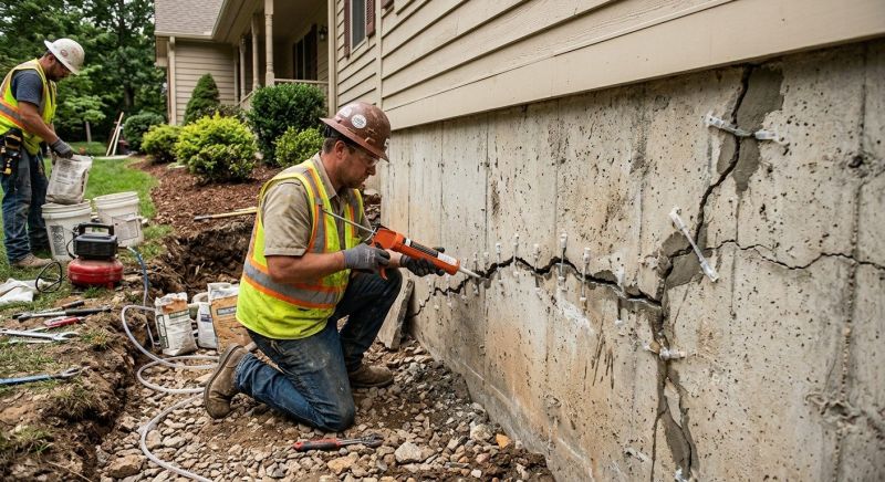 Cracked Foundation Repair in Lothian, MD