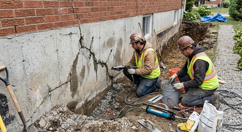 Cracked Foundation Repair in Newburg, MD