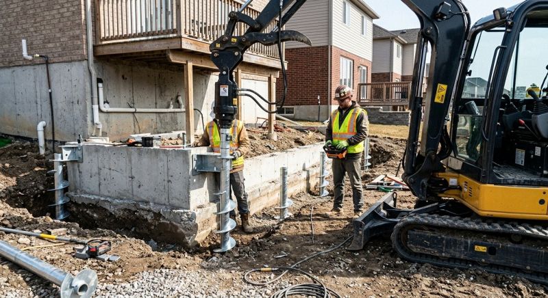 Helical Piers Installation in Charles County, MD