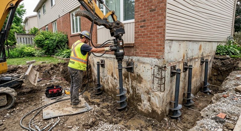 Helical Piers Installation in Charles County, MD