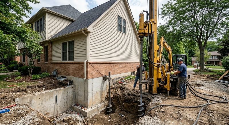 Helical Pile Installation in Charles County, MD