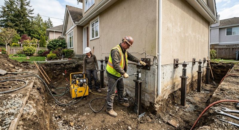 Sinking Foundation Repair in Triangle, VA